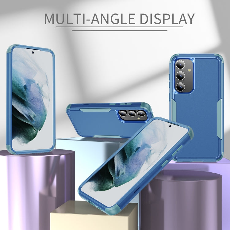 For Samsung Galaxy S25 5G TPU + PC Shockproof Protective Phone Case(Royal Blue + Grey Green) - Galaxy S25 5G Cases by PMC Jewellery | Online Shopping South Africa | PMC Jewellery | Buy Now Pay Later Mobicred