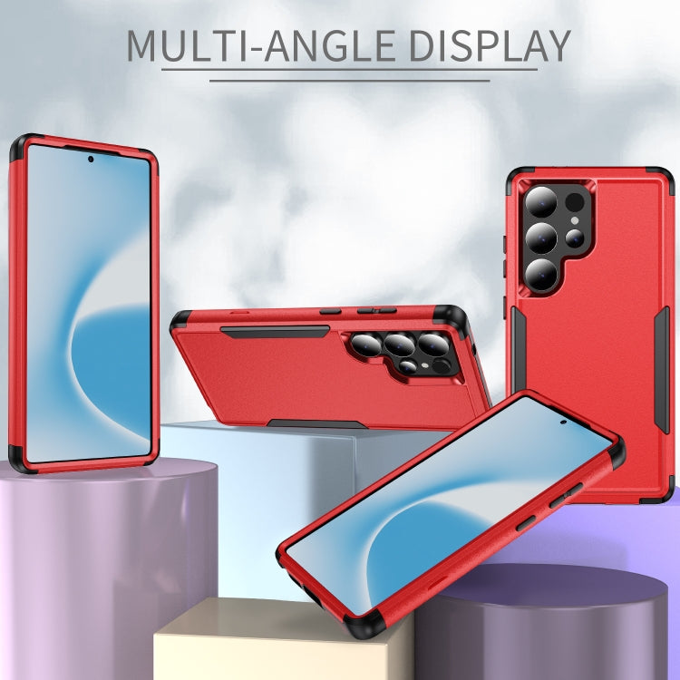 For Samsung Galaxy S25 Ultra 5G TPU + PC Shockproof Protective Phone Case(Red + Black) - Galaxy S25 Ultra 5G Cases by PMC Jewellery | Online Shopping South Africa | PMC Jewellery | Buy Now Pay Later Mobicred