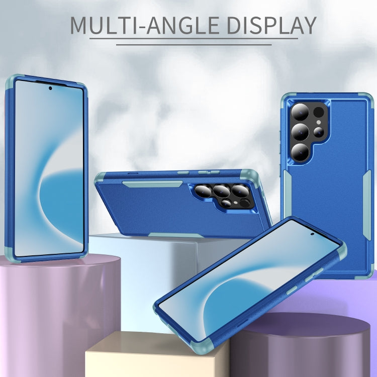 For Samsung Galaxy S25 Ultra 5G TPU + PC Shockproof Protective Phone Case(Royal Blue + Grey Green) - Galaxy S25 Ultra 5G Cases by PMC Jewellery | Online Shopping South Africa | PMC Jewellery | Buy Now Pay Later Mobicred