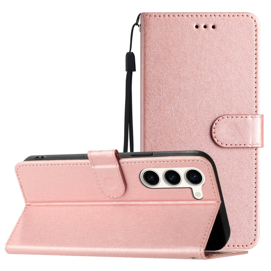 For Samsung Galaxy S25+ 5G Silk Texture Horizontal Flip Leather Phone Case(Rose Gold) - Galaxy S25+ 5G Cases by PMC Jewellery | Online Shopping South Africa | PMC Jewellery | Buy Now Pay Later Mobicred