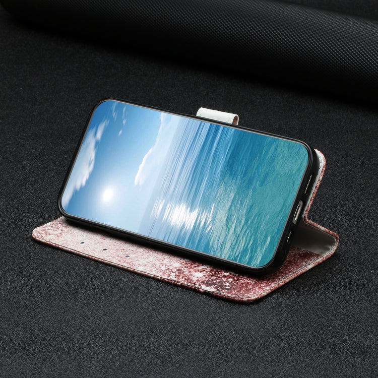 For Samsung Galaxy S25 5G Colored Drawing Marble Pattern Leather Phone Case(Rose Gold) - Galaxy S25 5G Cases by PMC Jewellery | Online Shopping South Africa | PMC Jewellery | Buy Now Pay Later Mobicred