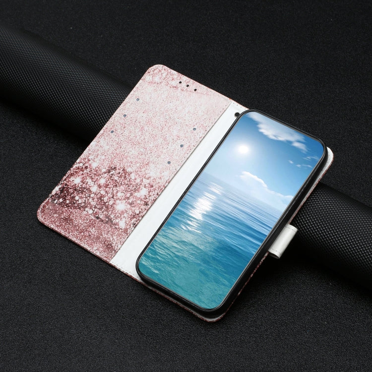 For Samsung Galaxy S25 5G Colored Drawing Marble Pattern Leather Phone Case(Rose Gold) - Galaxy S25 5G Cases by PMC Jewellery | Online Shopping South Africa | PMC Jewellery | Buy Now Pay Later Mobicred