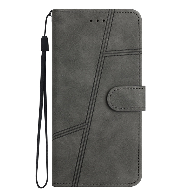 For Samsung Galaxy S25 5G Skin-feel Stitching Leather Phone Case(Grey) - Galaxy S25 5G Cases by PMC Jewellery | Online Shopping South Africa | PMC Jewellery | Buy Now Pay Later Mobicred