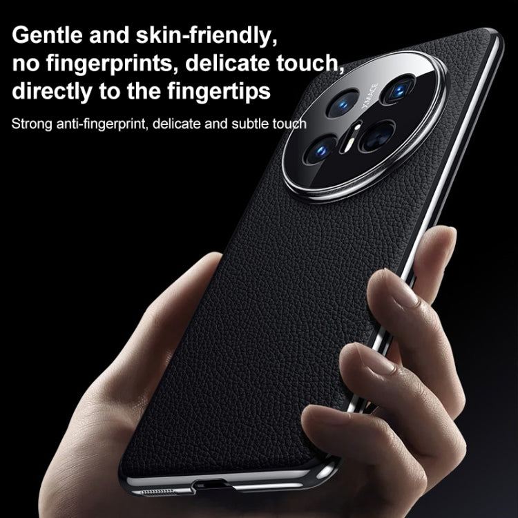 For Huawei Mate 70 Pro / 70 Pro+ Genuine Leather PC Phone Case(Dark Purple) - Huawei Cases by PMC TechLife | Online Shopping South Africa | PMC TechLife | Buy Now Pay Later Mobicred