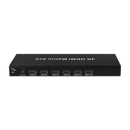 Measy MT4342 4K 30Hz 4 In 2 Out HDMI Matrix Switch Support Seamless Switching, US Plug(Black) - Switch by Measy | Online Shopping South Africa | PMC Jewellery | Buy Now Pay Later Mobicred