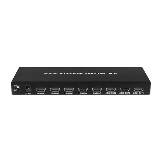 Measy MT4344 4K 30Hz 4 In 4 Out HDMI Matrix Switch Support Seamless Switching, EU Plug(Black) - Switch by Measy | Online Shopping South Africa | PMC Jewellery | Buy Now Pay Later Mobicred