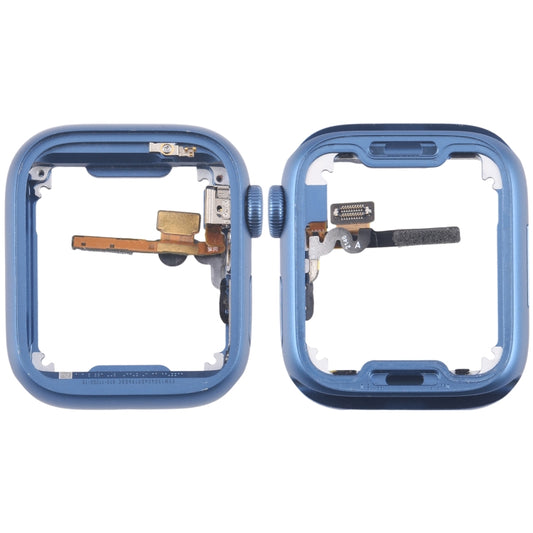 For Apple Watch Series 7 41MM GPS Aluminium Alloy Middle Frame Bezel Plate with Crown Spin Axis Flex Cable(Blue) - Middle Frame by PMC Jewellery | Online Shopping South Africa | PMC Jewellery | Buy Now Pay Later Mobicred