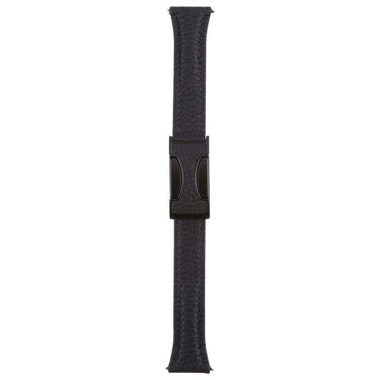 20mm Universal Slim Magnetic Buckle Genuine Leather Watch Band(Black) - free shipping - PMc TechLife - Order now!