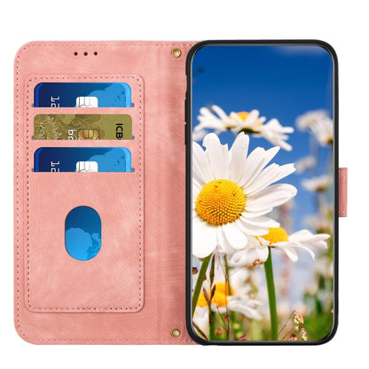 For Samsung Galaxy S25 Ultra 5G Floral Pattern Leather Phone Case with Lanyard(Pink) - Galaxy S25 Ultra 5G Cases by PMC Jewellery | Online Shopping South Africa | PMC Jewellery | Buy Now Pay Later Mobicred