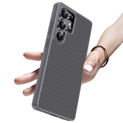 For Samsung Galaxy S25 Ultra 5G Pita Series TPU + PC Texture Phone Case(Grey) - Galaxy S25 Ultra 5G Cases by PMC Jewellery | Online Shopping South Africa | PMC Jewellery | Buy Now Pay Later Mobicred