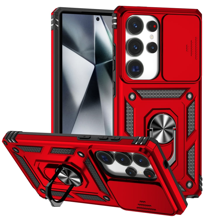 For Samsung Galaxy S25 Ultra 5G Sliding Camshield Holder Phone Case(Red) - Galaxy S25 Ultra 5G Cases by PMC Jewellery | Online Shopping South Africa | PMC Jewellery | Buy Now Pay Later Mobicred