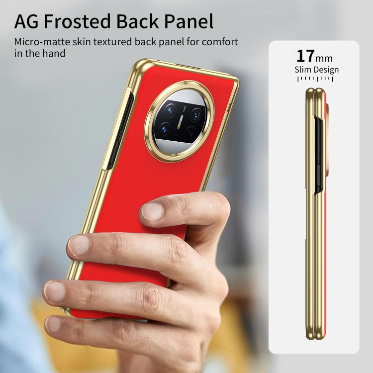 For Huawei Mate X3 Integrated AG Frosted Vacuum Plating Phone Case(Red) - Huawei Cases by PMC TechLife | Online Shopping South Africa | PMC TechLife | Buy Now Pay Later Mobicred