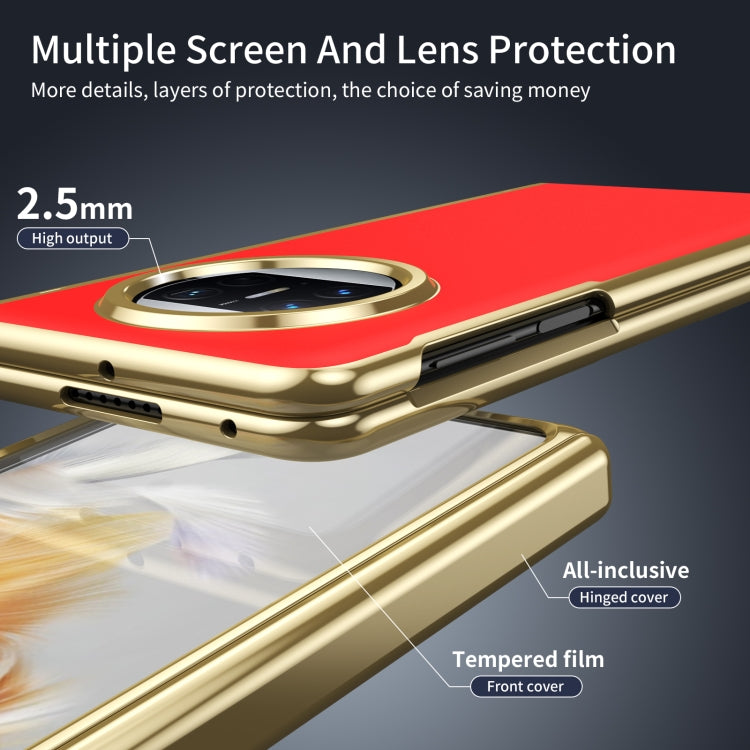 For Huawei Mate X3 Integrated AG Frosted Vacuum Plating Phone Case(Red) - Huawei Cases by PMC TechLife | Online Shopping South Africa | PMC TechLife | Buy Now Pay Later Mobicred