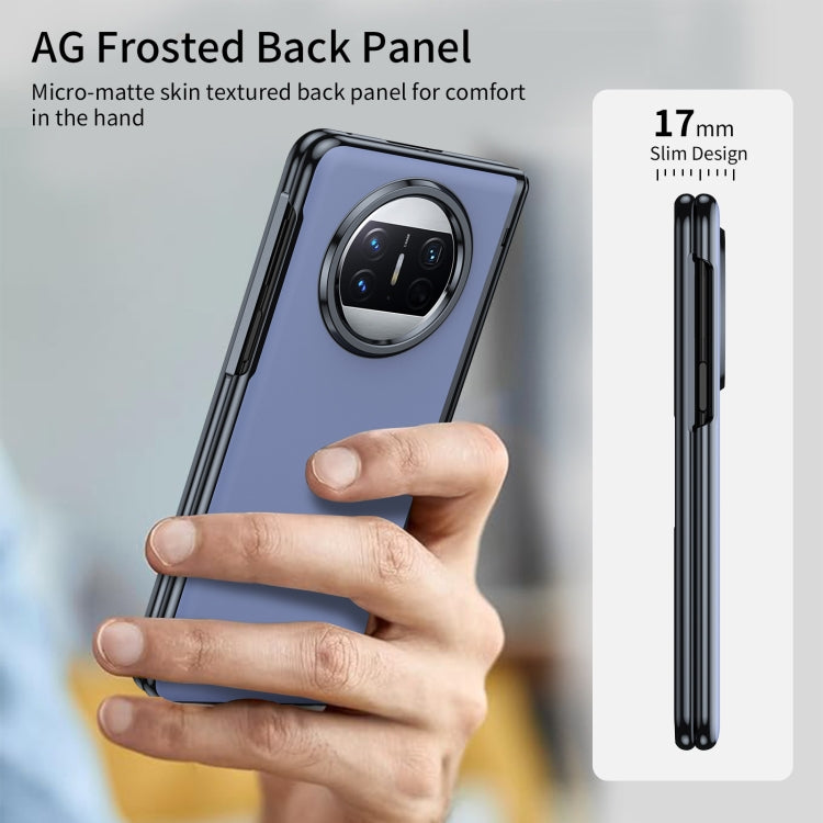 For Huawei Mate X3 Integrated AG Frosted Vacuum Plating Phone Case(Blue) - Huawei Cases by PMC TechLife | Online Shopping South Africa | PMC TechLife | Buy Now Pay Later Mobicred