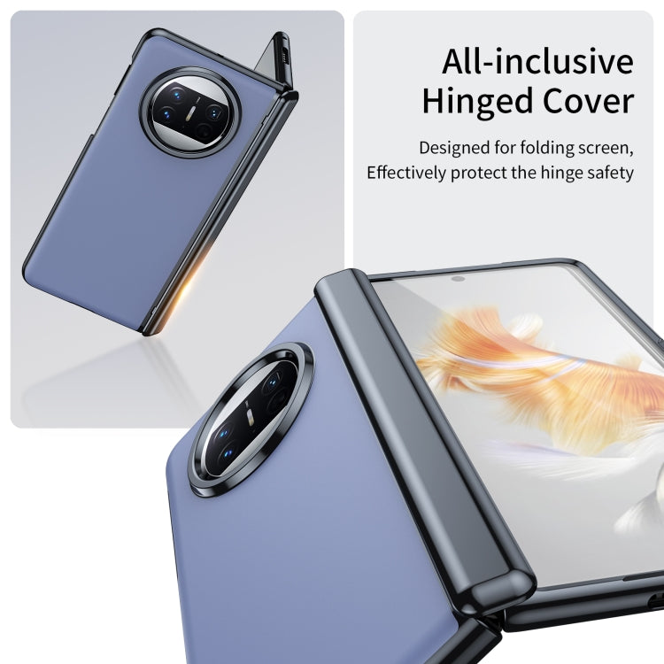 For Huawei Mate X3 Integrated AG Frosted Vacuum Plating Phone Case(Blue) - Huawei Cases by PMC TechLife | Online Shopping South Africa | PMC TechLife | Buy Now Pay Later Mobicred
