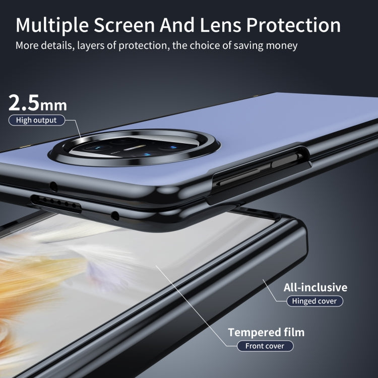 For Huawei Mate X3 Integrated AG Frosted Vacuum Plating Phone Case(Blue) - Huawei Cases by PMC TechLife | Online Shopping South Africa | PMC TechLife | Buy Now Pay Later Mobicred