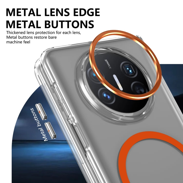 For Huawei Mate X3 lce Folding Series MagSafe Integrated Clear PC Phone Case(Orange) - Huawei Cases by PMC TechLife | Online Shopping South Africa | PMC TechLife | Buy Now Pay Later Mobicred