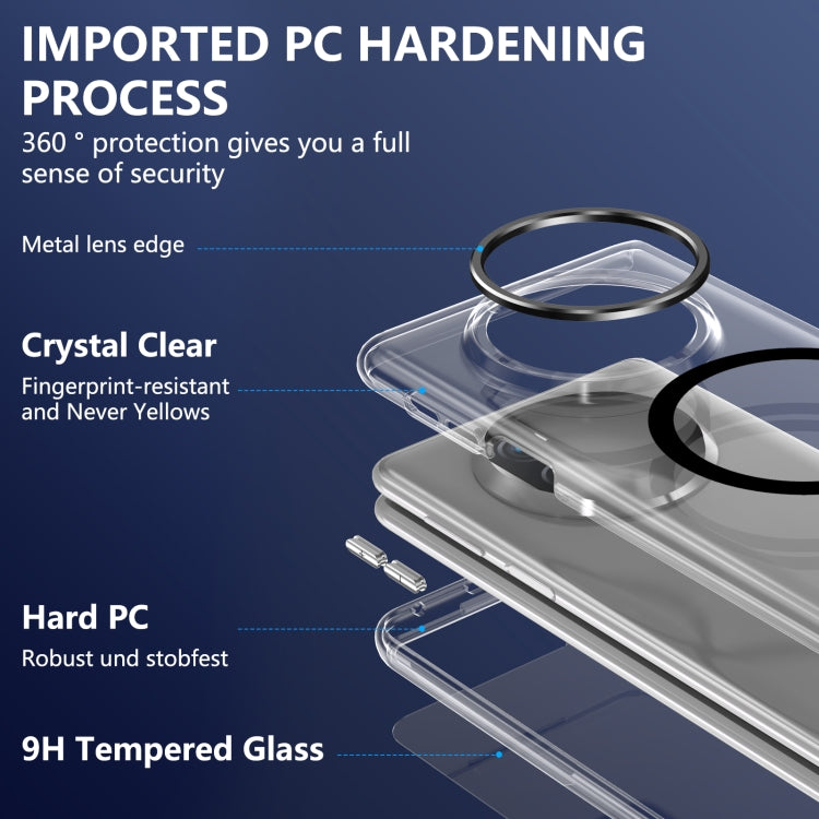For Huawei Mate X5 lce Folding Series MagSafe Integrated Clear PC Phone Case(Black) - Huawei Cases by PMC TechLife | Online Shopping South Africa | PMC TechLife | Buy Now Pay Later Mobicred