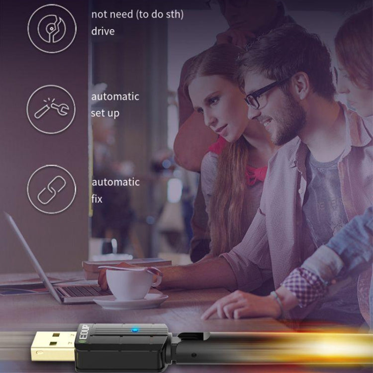 EDUP EP-AX300GS 300Mbps WiFi 6 Nano Wireless Dongle Single Band USB WiFi Adapter(Black) - USB Network Adapter by EDUP | Online Shopping South Africa | PMC TechLife | Buy Now Pay Later Mobicred