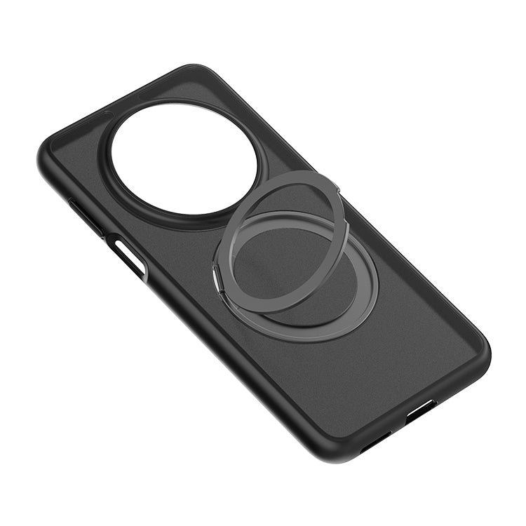 For Huawei Mate 70 Frosted 360 Degree Rotating Holder Phone Case(Black) - Huawei Cases by PMC TechLife | Online Shopping South Africa | PMC TechLife | Buy Now Pay Later Mobicred