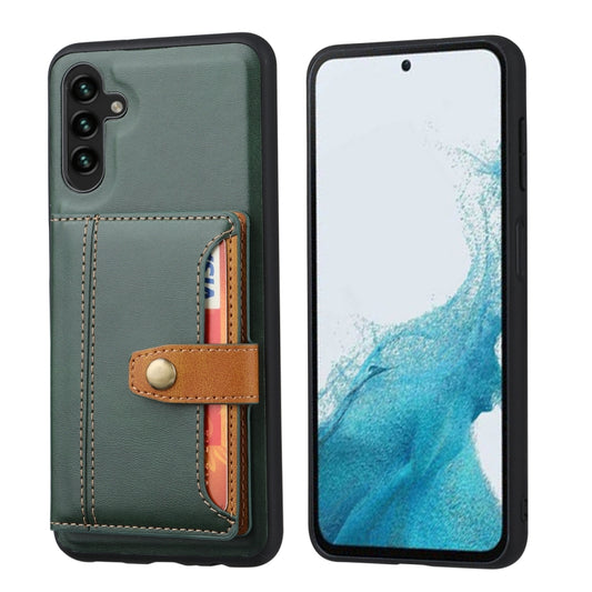 For Samsung Galaxy S25 5G Calfskin Card Slot TPU Hybrid PU Phone Case(Green) - Galaxy S25 5G Cases by PMC Jewellery | Online Shopping South Africa | PMC Jewellery | Buy Now Pay Later Mobicred