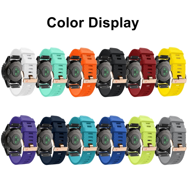 For Garmin 20mm Spotted Rose Gold Buckle Silicone Quick Release Watch Band(Red) - free shipping - PMC TechLife - Order now!