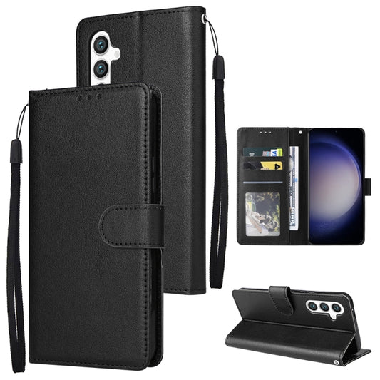 For Samsung Galaxy S25 5G 3-Card Slots Multifunctional Leather Phone Case(Black) - Galaxy S25 5G Cases by PMC Jewellery | Online Shopping South Africa | PMC Jewellery | Buy Now Pay Later Mobicred