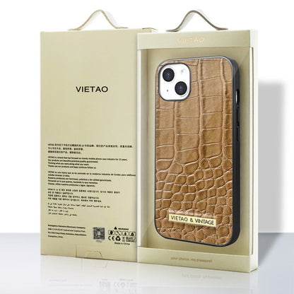 For iPhone 16 VIETAO Alligator Texture PU Phone Case(Black) - iPhone 16 Cases by VIETAO | Online Shopping South Africa | PMC Jewellery | Buy Now Pay Later Mobicred