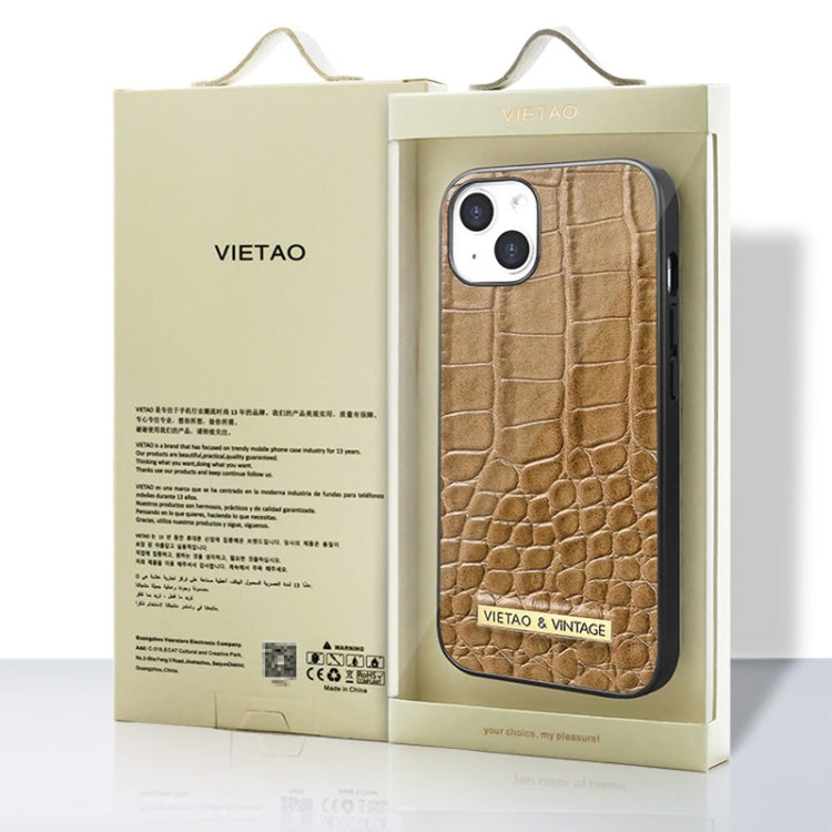 For iPhone 16 Pro VIETAO Alligator Texture PU Phone Case(Black) - iPhone 16 Pro Cases by VIETAO | Online Shopping South Africa | PMC Jewellery | Buy Now Pay Later Mobicred