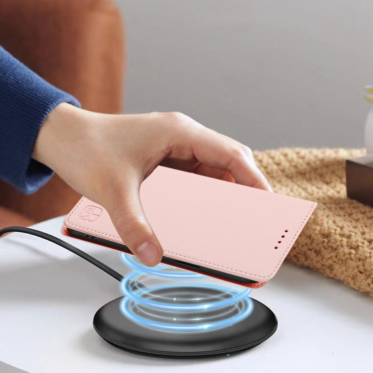 For Ulefone Note 14 RC01 Dual-Folded Magnetic Suction RFID Leather Phone Case(Pink) - free shipping - PMC TechLife - Order now!