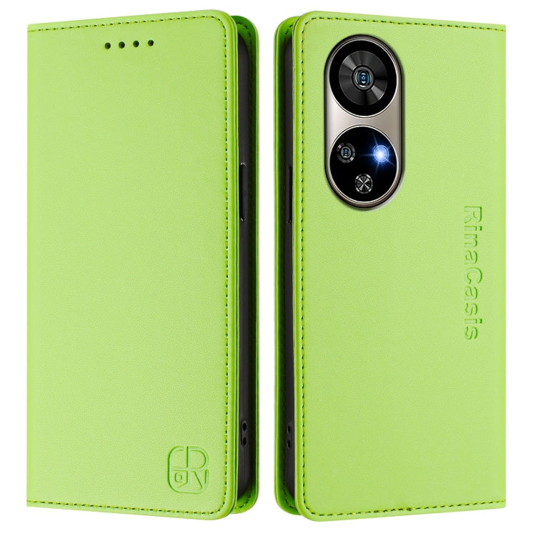 For Ulefone Note 17 Pro RC01 Dual-Folded Magnetic Suction RFID Leather Phone Case(Grass Green) - Ulefone Cases by PMC TechLife | Online Shopping South Africa | PMC TechLife | Buy Now Pay Later Mobicred