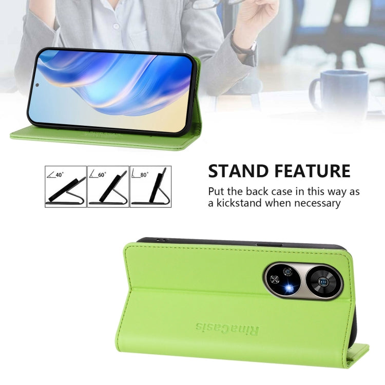 For Ulefone Note 17 Pro RC01 Dual-Folded Magnetic Suction RFID Leather Phone Case(Grass Green) - Ulefone Cases by PMC TechLife | Online Shopping South Africa | PMC TechLife | Buy Now Pay Later Mobicred
