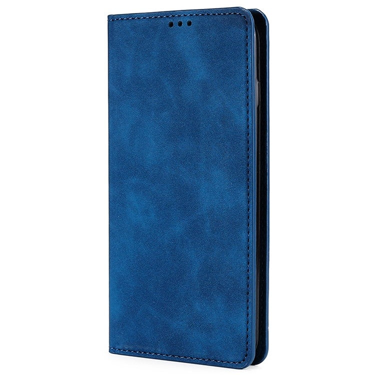 For Samsung Galaxy S25 5G Skin Feel Magnetic Leather Phone Case(Blue) - Galaxy S25 5G Cases by PMC Jewellery | Online Shopping South Africa | PMC Jewellery | Buy Now Pay Later Mobicred