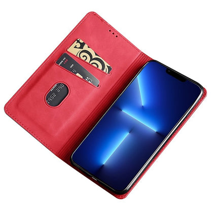 For Samsung Galaxy S25 5G Skin Feel Magnetic Leather Phone Case(Red) - Galaxy S25 5G Cases by PMC Jewellery | Online Shopping South Africa | PMC Jewellery | Buy Now Pay Later Mobicred