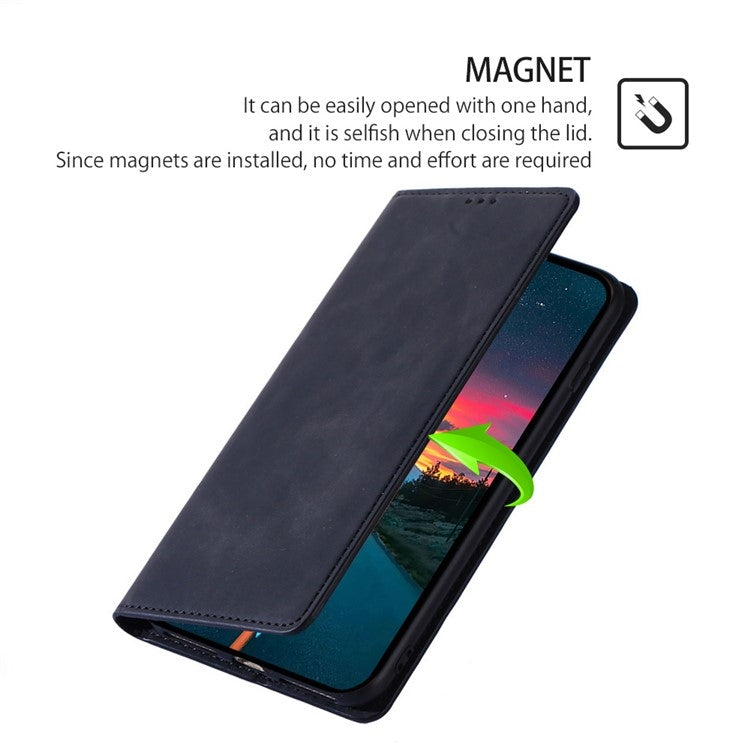 For Samsung Galaxy S25 5G Skin Feel Magnetic Leather Phone Case(Black) - Galaxy S25 5G Cases by PMC Jewellery | Online Shopping South Africa | PMC Jewellery | Buy Now Pay Later Mobicred