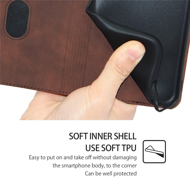 For Samsung Galaxy S25+ 5G Skin Feel Magnetic Leather Phone Case(Dark Brown) - Galaxy S25+ 5G Cases by PMC Jewellery | Online Shopping South Africa | PMC Jewellery | Buy Now Pay Later Mobicred