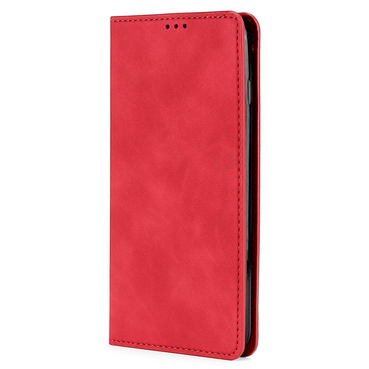 For Samsung Galaxy S25 Ultra 5G Skin Feel Magnetic Leather Phone Case(Red) - Galaxy S25 Ultra 5G Cases by PMC Jewellery | Online Shopping South Africa | PMC Jewellery | Buy Now Pay Later Mobicred