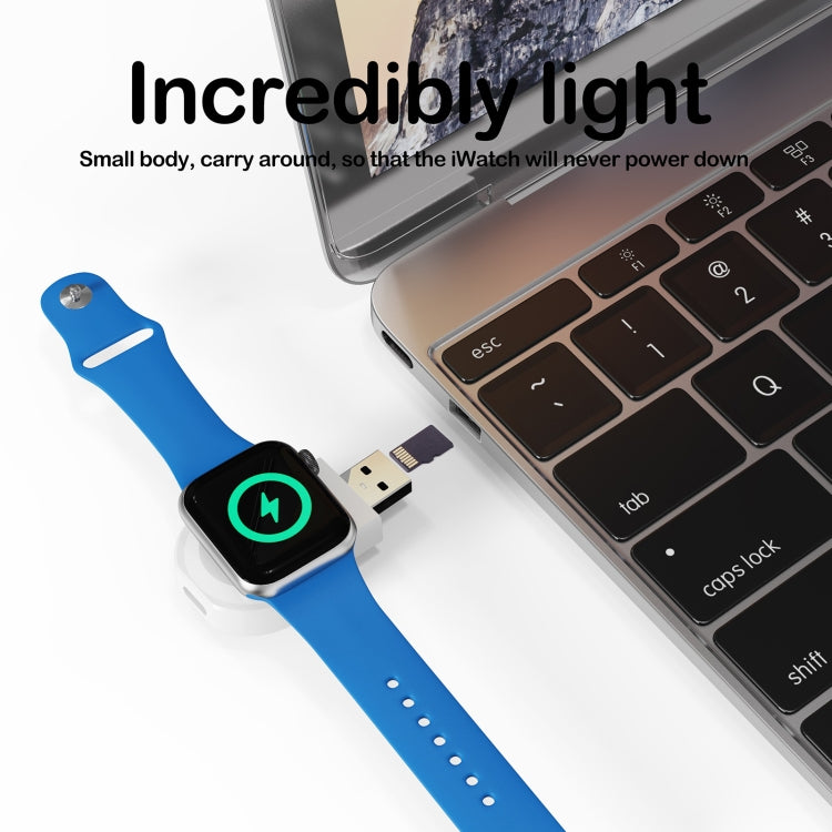 For Apple Watch Series A15 Portable Wireless Charger, Support Card Reader(White) - Charger / Holder by PMC TechLife | Online Shopping South Africa | PMC TechLife | Buy Now Pay Later Mobicred