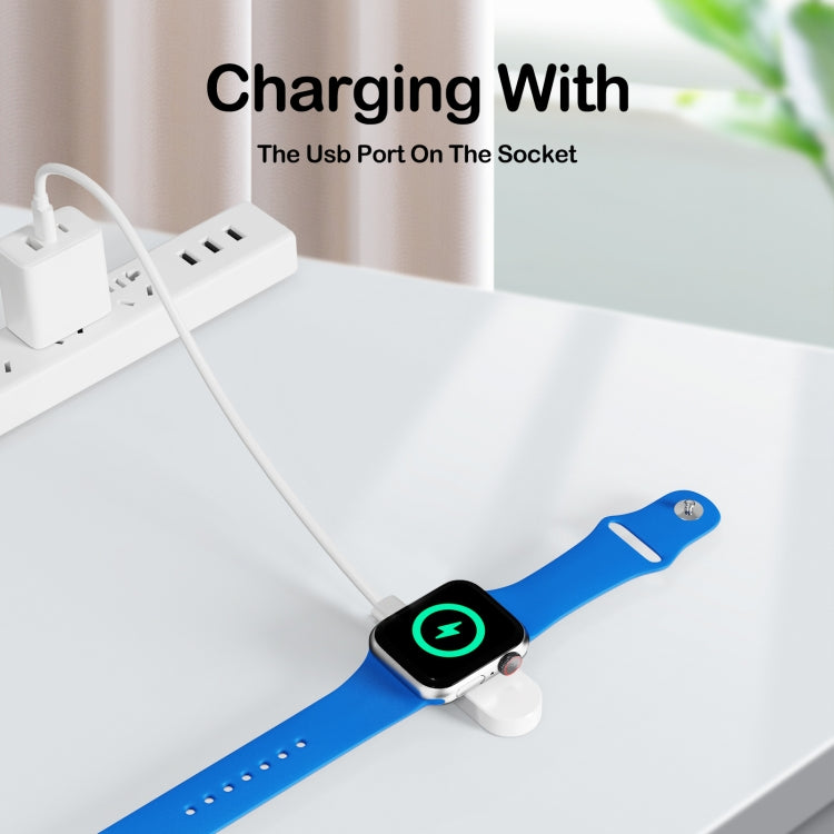 For Apple Watch Series A15 Portable Wireless Charger, Support Card Reader(White) - Charger / Holder by PMC TechLife | Online Shopping South Africa | PMC TechLife | Buy Now Pay Later Mobicred