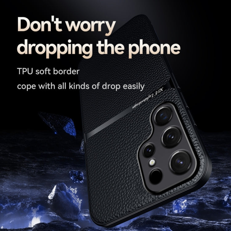 For Samsung Galaxy S25 Ultra 5G Litchi Leather Magnetic Full Coverage Shockproof Phone Case(Red) - Galaxy S25 Ultra 5G Cases by PMC Jewellery | Online Shopping South Africa | PMC Jewellery | Buy Now Pay Later Mobicred