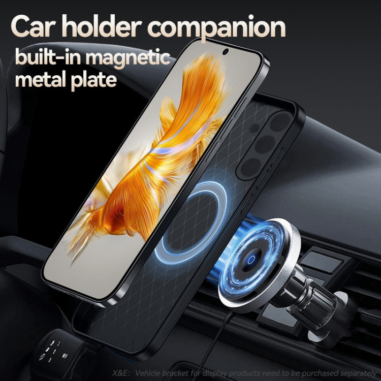 For Samsung Galaxy S25+ 5G Litchi Leather Magnetic Full Coverage Shockproof Phone Case(Navy Blue) - free shipping - PMC Jewellery - Order now!