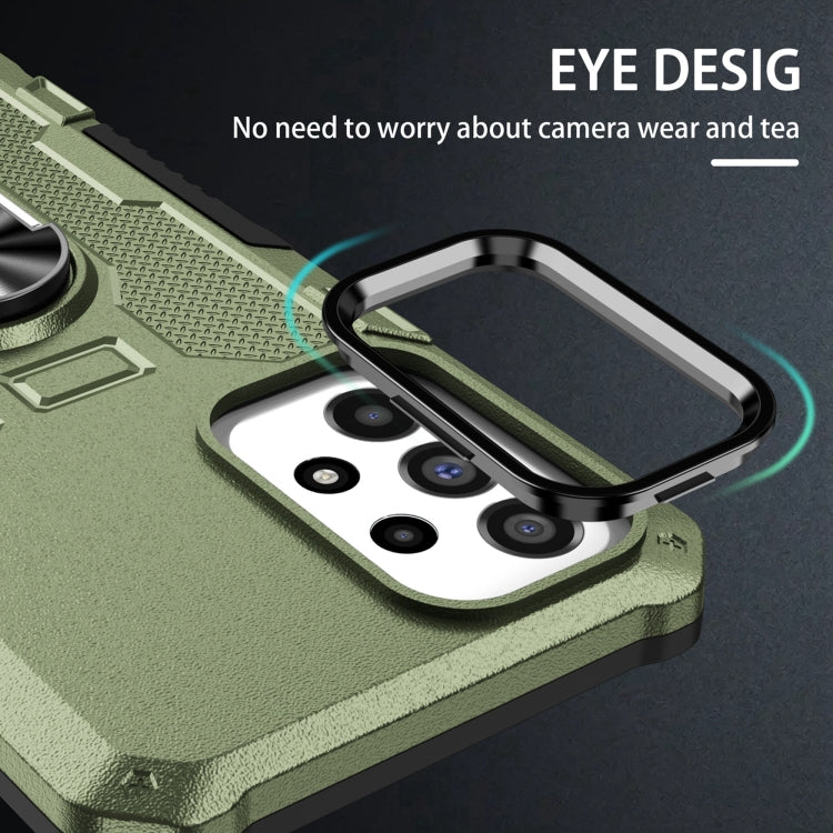 For Samsung Galaxy S25 5G Ring Holder Armor Hybrid Phone Case(Green) - Galaxy S25 5G Cases by PMC Jewellery | Online Shopping South Africa | PMC Jewellery | Buy Now Pay Later Mobicred
