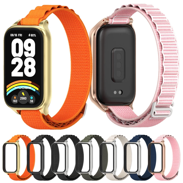 For Xiaomi Smart Band 9 Active / Redmi Band 3 Mijobs Metal Shell Nylon Watch Band(Grey Silver) - free shipping - PMc TechLife - Order now!