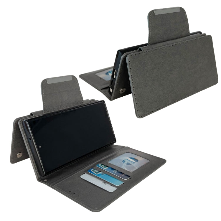For Samsung Galaxy S25 5G Multifunctional 7-Card Wallet Leather Phone Case(Grey) - Galaxy S25 5G Cases by PMC Jewellery | Online Shopping South Africa | PMC Jewellery | Buy Now Pay Later Mobicred