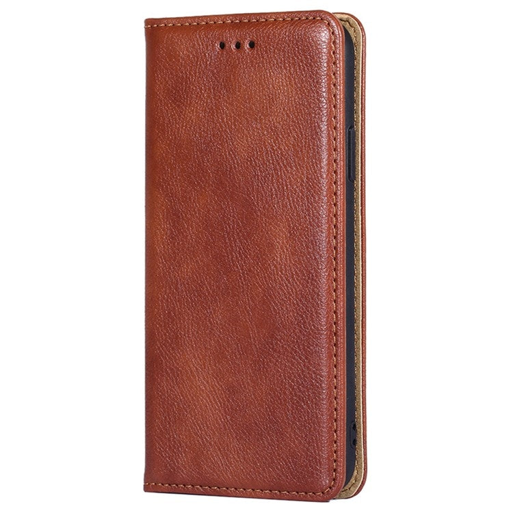 For Samsung Galaxy S25+ 5G Gloss Oil Solid Color Magnetic Leather Phone Case(Brown) - Galaxy S25+ 5G Cases by PMC Jewellery | Online Shopping South Africa | PMC Jewellery | Buy Now Pay Later Mobicred