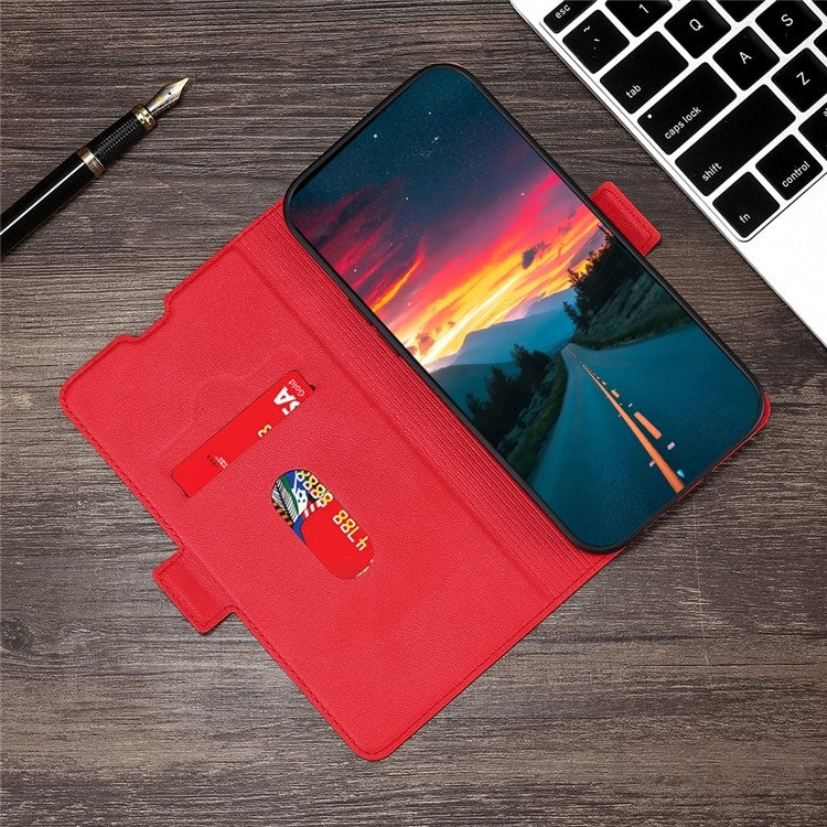For Samsung Galaxy S25 5G Ultra-thin Voltage Side Buckle Horizontal Flip Leather Phone Case(Red) - Galaxy S25 5G Cases by PMC Jewellery | Online Shopping South Africa | PMC Jewellery | Buy Now Pay Later Mobicred