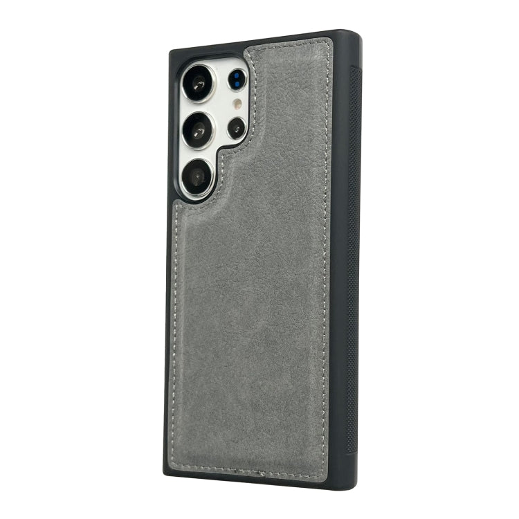 For Samsung Galaxy S25+ 5G Cowhide Texture Back Cover Phone Case(Grey) - Galaxy S25+ 5G Cases by PMC Jewellery | Online Shopping South Africa | PMC Jewellery | Buy Now Pay Later Mobicred