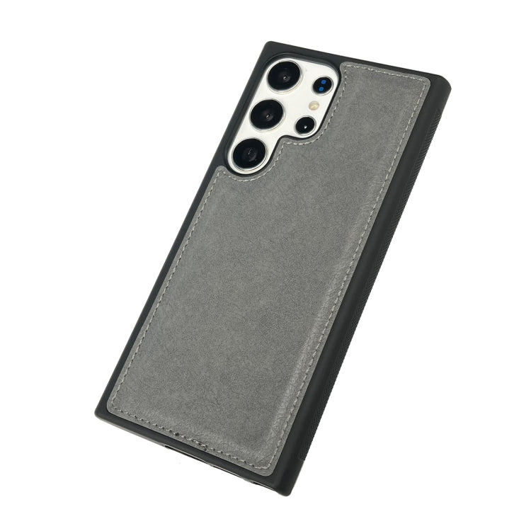 For Samsung Galaxy S25+ 5G Cowhide Texture Back Cover Phone Case(Grey) - Galaxy S25+ 5G Cases by PMC Jewellery | Online Shopping South Africa | PMC Jewellery | Buy Now Pay Later Mobicred