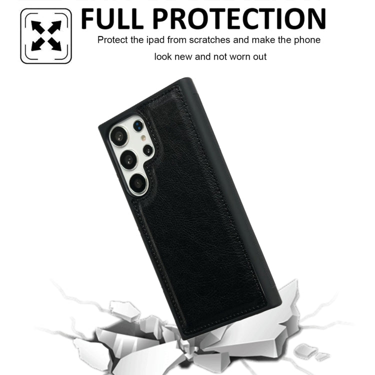 For Samsung Galaxy S25 5G Cowhide Texture Back Cover Phone Case(Black) - Galaxy S25 5G Cases by PMC Jewellery | Online Shopping South Africa | PMC Jewellery | Buy Now Pay Later Mobicred