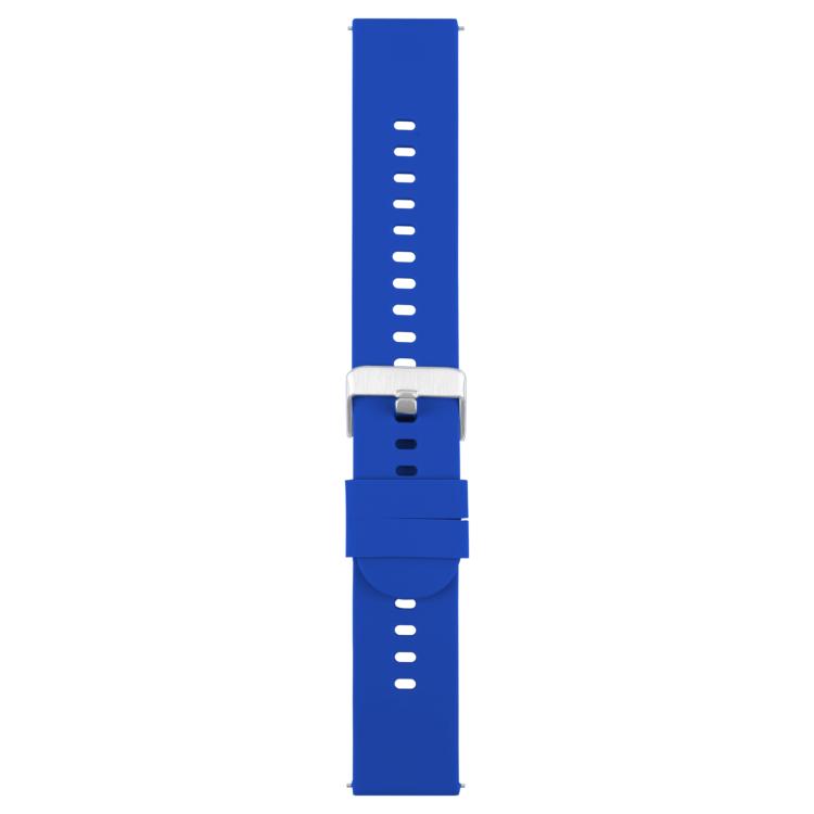 22mm Solid Color Steel Buckle Silicone Watch Band(Dark Blue) - free shipping - PMc TechLife - Order now!